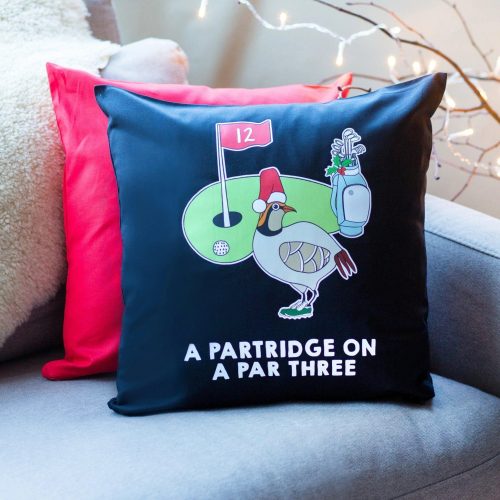 Funny Golf Christmas Cushion