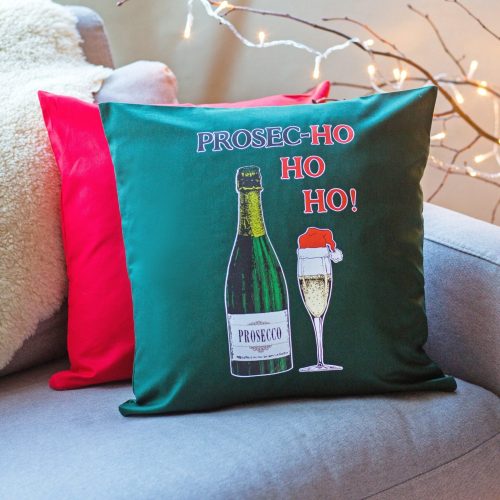Funny Prosecco Christmas Cushion