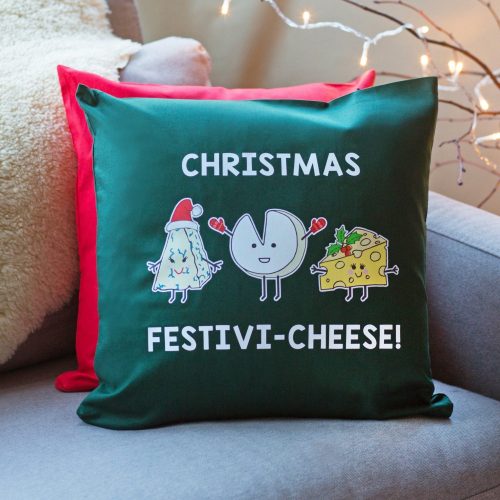 Funny Cheese Christmas Cushion