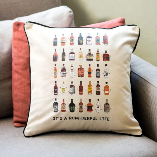 Illustrated Rum Cushion